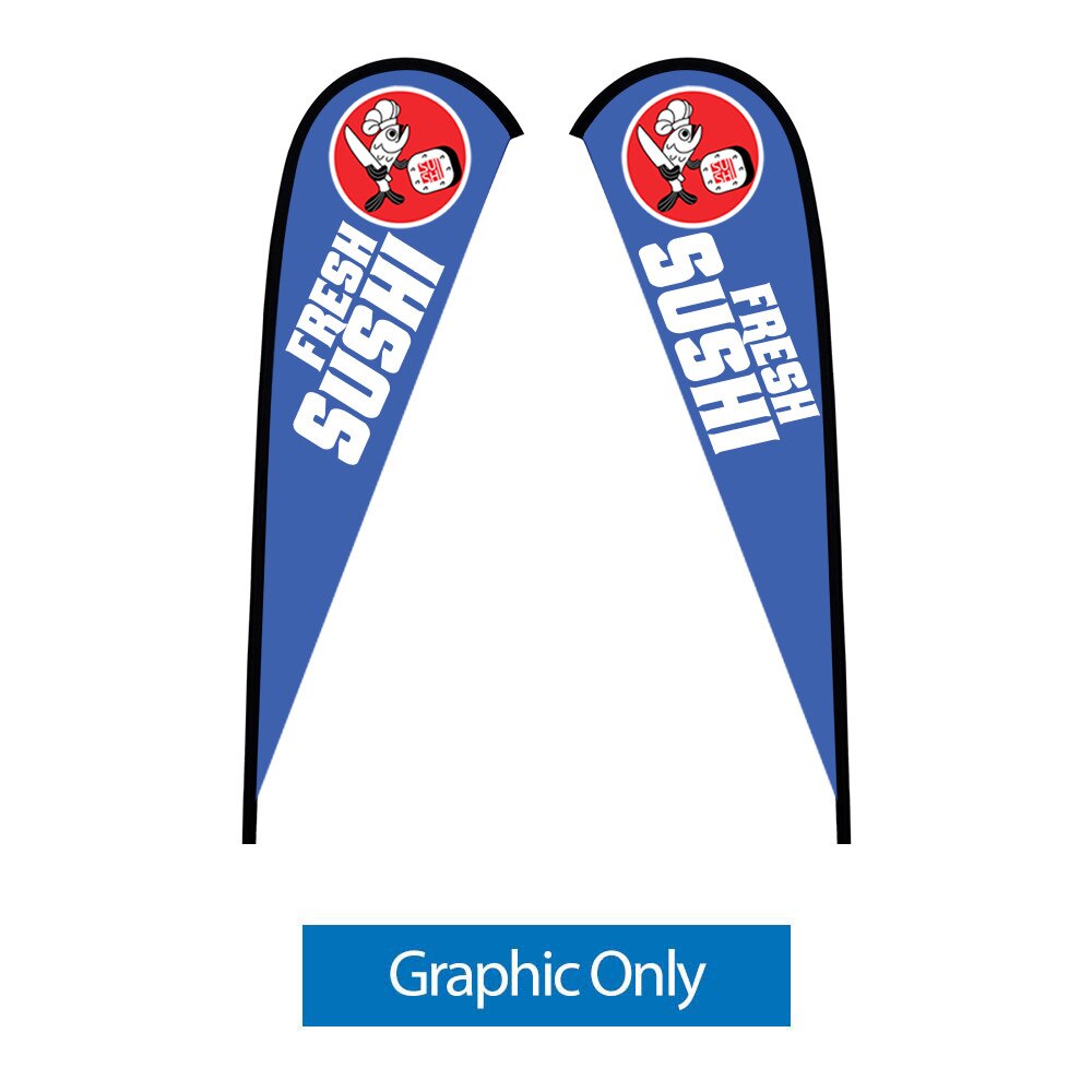 12 ft. Large Sunbird Flag — Double Sided Graphic Only / X Base